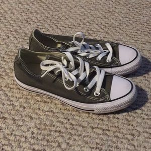 Army green converse shoes